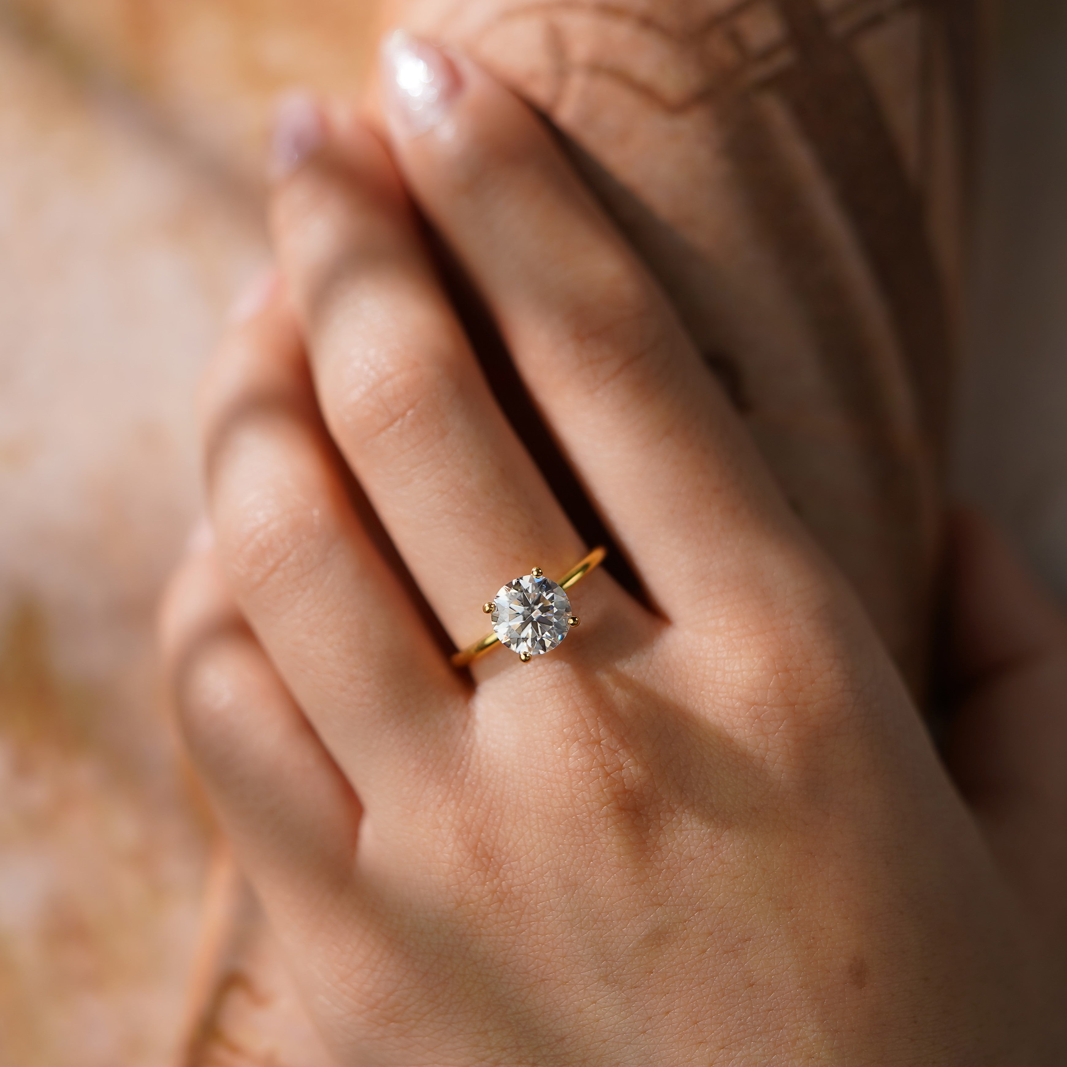 Oval Solitaire Engagement Ring – 2 CT Lab Grown Diamond